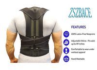 ZSZBACE Clavicle Brace & Posture Corrector | Collarbone Injury and Shoulder Support Strap for Upper Back Straightening (XL: Waist Length fits 39.3-45.2", Black)