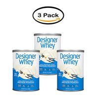 PACK OF 3 - Designer Whey French Vanilla Protein Powder, 12 oz
