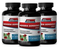 Weight Loss Pills - HOODIA GORDONII Extract - Weight Loss - Natural Appetite SUPPRESSANT - hoodia gordonii Capsules - 3 Bottles (180 Tablets)
