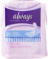Always Dailies Liner Thin Regular 20 Count (24 Pieces)