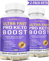 Ultra Fast Keto Boost Keto Pills for Keto Diet - Ketogenic BHB Supplement for Men and Women for Energy, Focus & Metabolism Support 2 Bottles