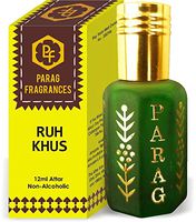 Parag Fragrances Ruh Khus Attar 1 Tola / 12ml (Crystal Series) (Limited Time Launching Offer Pack) Natural Distiled Attar/Alcohol Free Attar/Long Lasting Attar