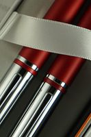 Cross Executive Companion Red Barrel, Cross Signature Mid Ring and Polished Appointments Medium Calaise Ballpoint Pen and 0.7mm Pencil Set