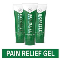 Biofreeze Pain Relief Gel, 4 oz. Tube, Colorless, Pack of 3 (Packaging May Vary)