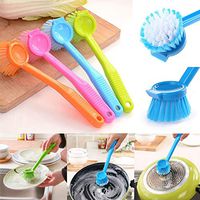 Fiesta Bowl Home Washing 1PC Cleaning Multifunction Tool Dishes Scrubbing 360 Degree Magic kitchen Supplies Plastic Long Handle: Random color