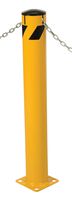 Vestil BOL-JK-48-5.5 Steel Pipe Bollard with Slots, 48" x 5.5", Yellow