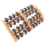 Taitan Manual Foot Massagers Dual Foot Wooden Massager Multirow Massage Roller Plantar Acupoint Massager Health Care Equipment Tools