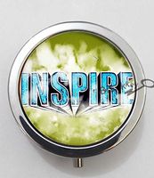 BlackKey Inspire Beautiful Inspirational Word 3-Compartment Decorative Pocket Gift Box Case Organizer for Pill, Color 1 -1690