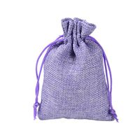 BZCTAH 20 PCS 10 x 14cm Linen Cotton Bags Jewelry Pouch Burlap Jute Bags, Reusable Cloth Souvenir Gift Bag with Drawstrings for Wedding Holiday, Treat DIY Craft Favor Bags Sack Pouch, Purple