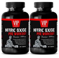 Nitric Oxide Pre Workout Supplement - Nitric Oxide Pre-Workout Booster 3150mg - for Gaininng Lean Muscle and Performance - (2 Bottles 180 Tablets)