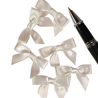White Satin Bows, 1-3/8"