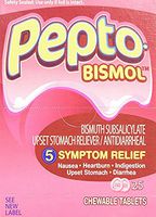 Pepto Bismol Individual Sealed 2 Tablets in a Packet (Box of 25 Packets) 4 Pack GHKM