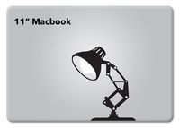 Pixar Lamp Disney Apple Macbook Laptop Vinyl Decal Sticker (11" Macbook / Black)