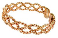 ProExl Solid Copper Womens Magnetic Cuff Bracelet Chloe Medium with Box