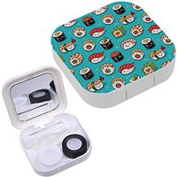 Portable Contact Lens Case Box Travel Kit Mirror + Bottle + Tweezers Container Holder [ Sushi Kawaii Style ]