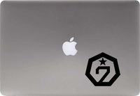 GOT7 Logo Vinyl Decal Sticker for Computer MacBook Laptop Ipad Electronics Home Window Custom Walls Cars Trucks Motorcycle Automobile and More (Black)
