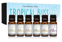 Premium Fragrance Oils - Tropical Bliss - Gift Set 6/10ml Bottles - Coconut Cream, Honeydew Melon, Mango, Pear, Pineapple, Tropical Passionfruit