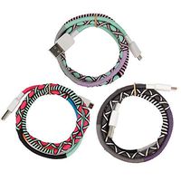 URIZONS USB Type C Cable, USB C to USB A Charger Cord, Powerline Handmade Fabric Braided Fast Charging Syncing for Samsung Galaxy S9, S8, S8+, Galaxy Note 8, Sony XZ, LG V20 G5 G6 3 Pack 3 Colors 3ft