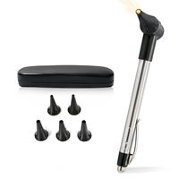 Serenelife Compact Fiber Optic Otoscope - Digital Bright LED Ear Light Design & 3X Magnification with Travel Case - Washable Speculum Tip - SLOTOSPE02