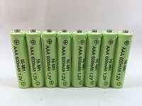 Solar Light AAA Ni-Mh 600 mAh Rechargable Batteries (Pack of 8)