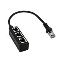 RJ45 Network 1 to 3 Port Ethernet Adapter Splitter, RJ45 Male to 3 x Female LAN Ethernet Splitter Adapter Cable