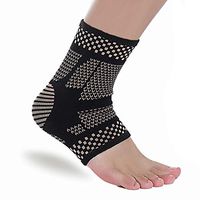 FITTOO Single Ankle Brace Compression Support Sleeve for Injury Recovery, Joint Pain Black L