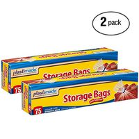 Plastimade Disposable Plastic Storage Bags With Original Twist Tie, 1 Gallon Size, 150 Bags, Great For Home, Office, Vacation, Traveling, Sandwich, Fruits, Nuts, Cake, Cookies, Or Any Snacks (2 Packs)