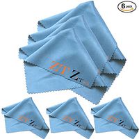 ZeeTech Microfiber Magic Cleaning Cloth for Lens, Eyeglasses, Glasses, Screen, iPad, iPhone, Tablet, Cell Phone, TV's, Camera Lenses - Lint Free Cleaner Cloths (6 Pack of Cloths)
