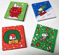 Peanuts Worldwide Snoopy Christmas Holiday Hardcover Little Holiday Notebooks, Set of 4