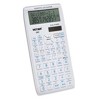 Victor VCT940BN Scientific Calculator with 2 Line Display, White (Pack of 3)