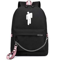 Billie Eilish Backpacks Merch USB Charging Daypack Hip Hop Style Outdoor Travel Shoulders Bag Laptop Sport Backpack Bookbag (Billie Eilish style 1)