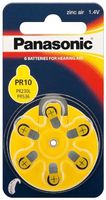 Panasonic Button Cell Zinc Air, Hearing-Aid-Cells 6 Pcs, Blistercard V 10 6-Bl (Pr70/Pr10L/Pr230H)