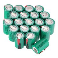 WINDMAX 20PCS 1.2V 2200mah Green 4/5 SubC Ni-CD Rechargable Batteries