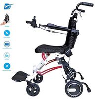 CHENXIU Foldable Power Compact Mobility Aid Wheel Chair,Lightweight Electric Wheelchair Portable Scooter,with Pedals and Seats