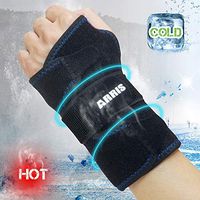 Wrist Ice Pack Wrap - Hand Support Brace with Reusable Gel Pack/Hot Cold Therapy for Pain Relief of Carpal Tunnel, Rheumatoid Arthritis, Tendonitis, Sports Injuries, Swelling, Bruises & Sprains