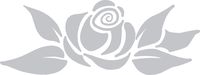 hBARSCI Rose Vinyl Decal - 5 Inches - for Cars, Trucks, Windows, Laptops, Tablets, Outdoor-Grade 2.5mil Thick Vinyl - Silver Gray