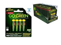 Alkaline AAA 4 pack Go Green Batteries (16pk x 4pcs) 64pc Lot