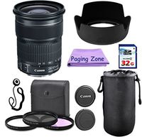 Canon EF 24-105mm IS STM Camera Lens. PagingZone Deluxe Kit Includes, 3Piece Filter Set + Lens Case + Lens Hood + 32GB Class 10 Card. For EOS 6D, 70D, 5D MK II III, Rebel T3, T3i, T4i, T5, T5i, SL1.