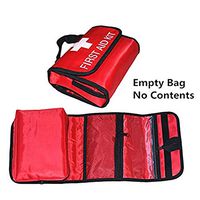 LYAID Red First Aid Bag Empty, Waterproof for First Aid Kits Pack Emergency Hiking Backpacking Camping Travel Car Cycling (Red Foldable)