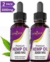 (2-Pack) 3000mg Hemp Oil Extract for Pain & Stress Relief - 3000mg of Pure Hemp Extract - Grown & Made in USA - 100% Natural Hemp Drops - Helps with Sleep, Skin & Hair.