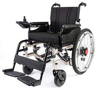 Wheelchair Medical Equipment Aluminum Alloy, Folding Portable Electric, 360% Rotation, Suitable for The Crowd: Elderly, Disabled (Black, 250w2) Walker Assist Devices