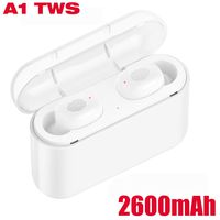 Bluetooth Earbuds, Wireless in-Ear Headphone Stereo Earpiece Earphone, Noise Canceling Mic, IPX5 Waterproof, Touch Control 2600mAh Charging Case for iPhone 11 XR X 8 8plus 7 and Android (A1-White)