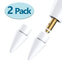 MiiKARE Pencil Tips for Pencil 1st and Pencil 2nd Generation Pencil Accessories Screen Protector Supported Pen Tips Replacement Pencil Nib for iPad Air iPad Mini iPad Pro Series [2 Pack] (White)