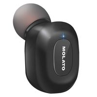 MOLATO Single Mini Bluetooth Earbud Headphones, Wireless Earphone with Mic Remote IPX5 Waterproof Durable Ergonomic Comfort Headsets for Running/Sports/Workout/Driving