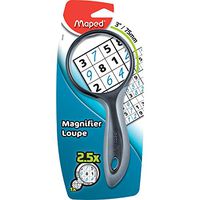 Maped Ergologic Large 2.5X Magnifying Glass, 3 Inches, Assorted Colors (393549)