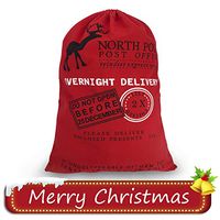 Tobepico Santa Sack，Christmas Gift Bag Stocking Gift Sack Express Delivery Present/Gift/Storage Bag with Drawstrings Santa's Gift Sack Large Size-20"X28"