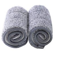 Ms Asel Replacement Mop Pads, Microfiber Cleaning Pads for Squeeze Flat Mop, Set of 2