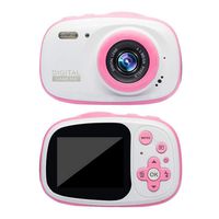 Kids Digital Camera Waterproof IP68 3M Drop Resistance Durable Children 8MP Selfie Video Camcorder MP3 MP4 Player for 4-10 Years Old Girls Boys (Pink)