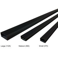 Medium 500 Latching Cable Raceway - Case Order (20pcs) - 6FT Stick Length - Color: Black