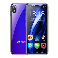 K-Touch I9 Super Mini Mobile Phone 3.5"Smallest Small Android Smart Phone Face ID Android 6.0 4G Quad Core 2GB 16GB Play Store (Blue, K-Touch I9G 32G ROM)